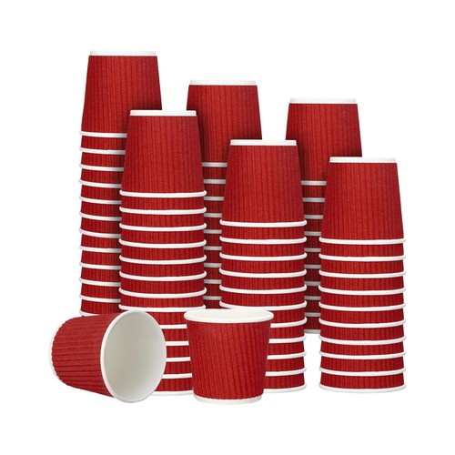 Recyclable coffee cups red - recyclable,