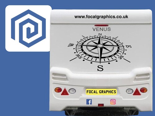 Large compass vinyl - compass, decal