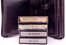 SINCLAIR QL -- 4 MICRODRIVES WITH STORAGE BOX (QL-ARIVE, QL-QUILL,...)