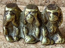 Vintage Brass Three Wise