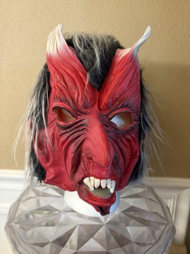 Top stone red horned devil - stone,