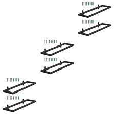 6 Pcs  Simple Home Wall-mounted Display Racks Useful Bar Wine Stands (Black)