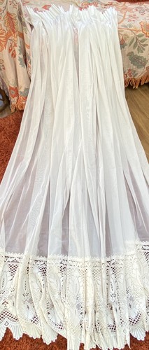 Cream curtains pair - cream,