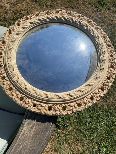 Antique round porthole mirror - antique,