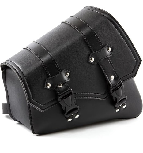 Leather saddle bag - leather,