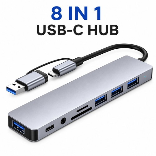 Usb type c hub docking - 8-in-1, type-c