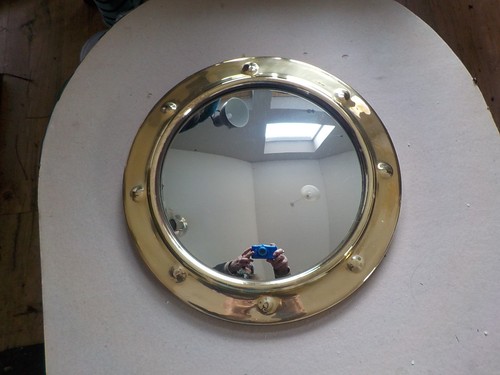 Vintage mirror ship port - mirror,