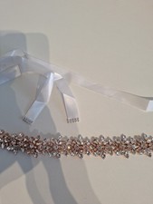 Rose Gold White Crystal Faux