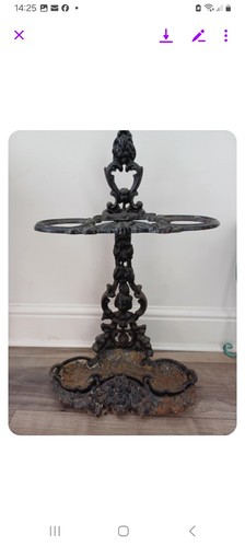 Vintage cast iron umbrella - iron,