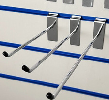 12 x HEAVY DUTY SINGLE PRONG HOOK SLATWALL HOOKS ACCESSORY SHOP DISPLAY