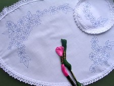 printed hand embroider cotton