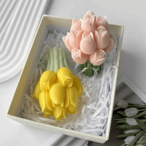 Tulip bouquet candle molds - tulip,