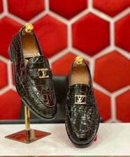 Handmade Men Brown Crocodile