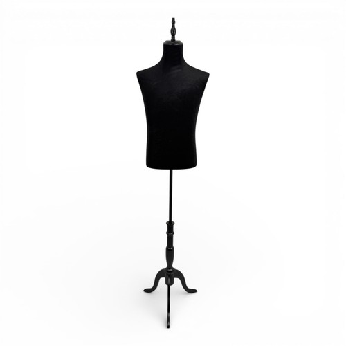 Black velvet male mannequin - velvet,