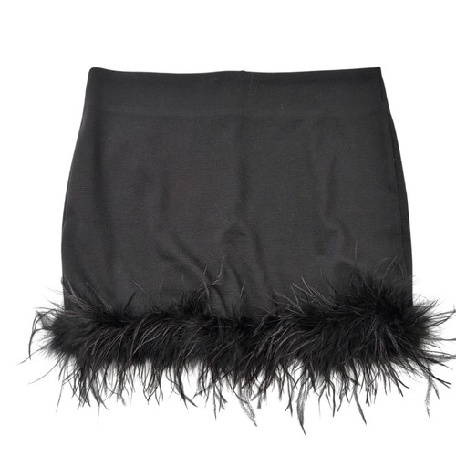 Peppermayo black feather trim - black,