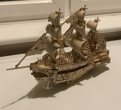 Wooden pirate ship puzzle - ship,