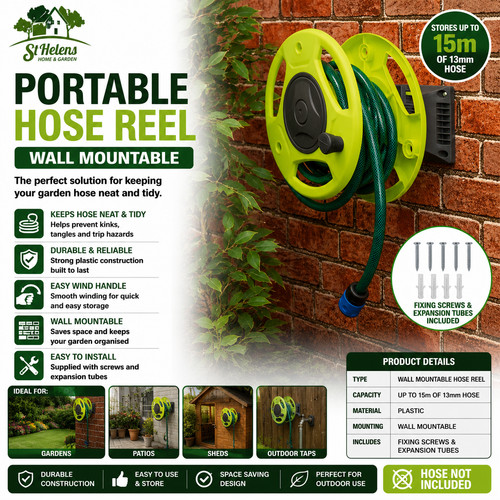 Wall mounted garden hose reel - garden,