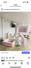 Pastel bouncy castles and soft play for sale