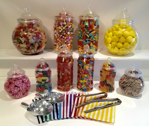 Plastic style sweet jars - plastic,