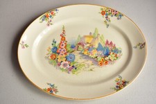 VINTAGE SWINNERTONS OLD ENGLAND GARDENS SERVING PLATTER