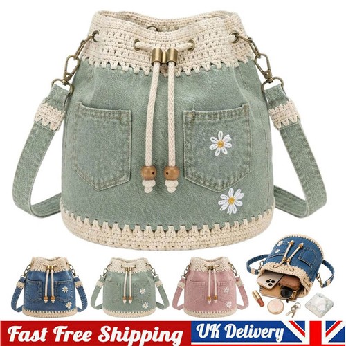 Vintage denim spliced crochet - spliced,