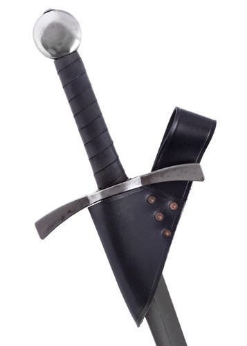 Black leather sword rapier - black,