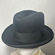 Men’s 1940s Black Homburg