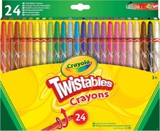 Pack of 24 Twistables Colouring Fun Crayons Assorted Colours for Kids Aged 3+