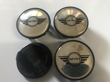 4x Mini Cooper Wing Wheel Hub Centre Cap Set of 4 Center Caps 54mm Wing Silver