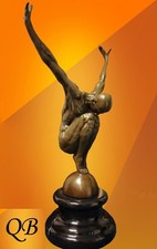 Art deco bronze figurine - deco, diver