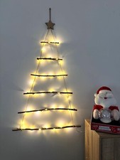 97cm Tall Christmas Wall Twig Tree 40 Warm White LED Xmas Decoration