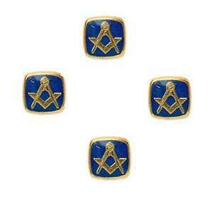 Masonic blue dress shirt studs - masonic,