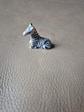 Miniature ceramic zebra 