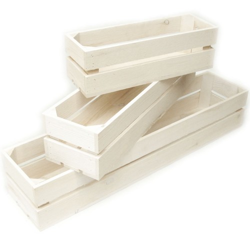 Wooden planter trough crate - planter,