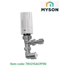 MYSON TRV2 Radiator Valve, 15mm angle chrome c/w pushfit 90 deg elbow PF90