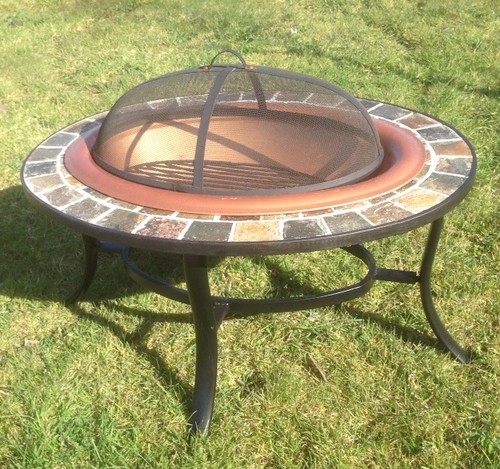 Stone firebowl table fire bowl - stone,