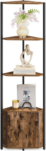 Rustic tier corner shelf - 5-tier,