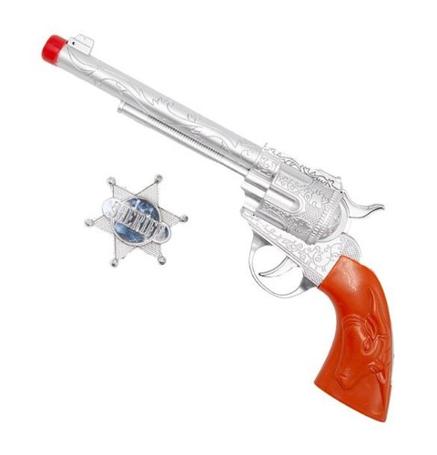 Cowboy gun sheriff badge - &,