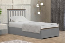 Wooden Ottoman Gas Lift Storage Bed 3ft 4ft 4ft6 5ft White Or Grey