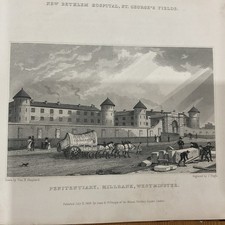 Antique Print 1827 - LONDON