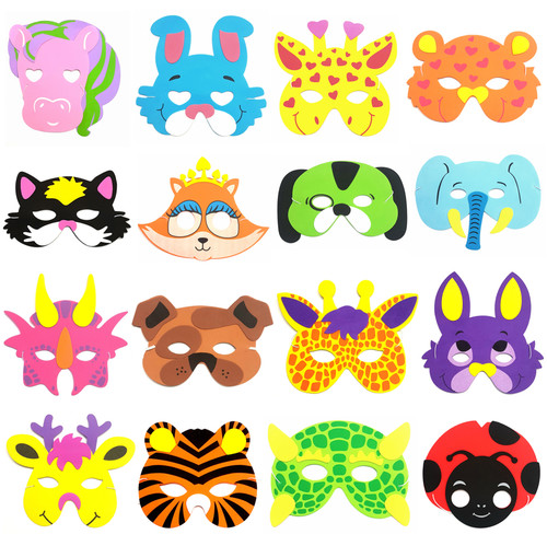 Foam animal masks kids - foam,