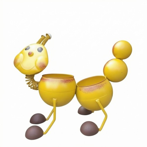 Metal planter whimsical plant - metal,