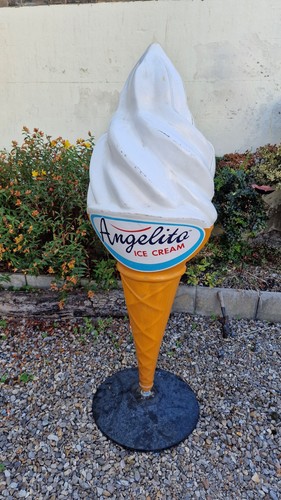 Fibreglass ice cream cone - cream,