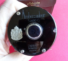 SUPERB RARE CASED 4 SCREW EARLY BLACK ABU AMBASSADEUR 5000C MULTIPLIER REEL