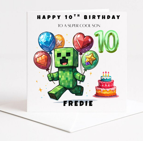 Minecraft happy birthday - minecraft, card