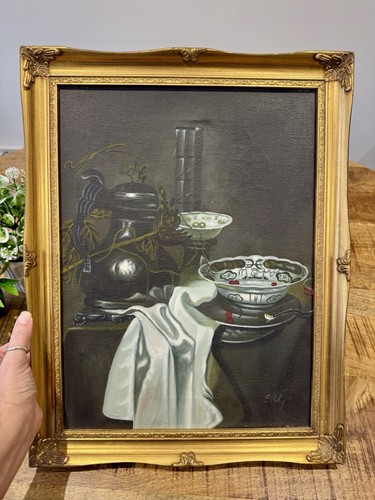 Vintage hand painted - painted, gilt