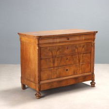 Antique Chest of Drawers Louis Philippe Walnut 4 Drawers XIX Century Original