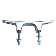 6" Stud Mounted Cleat - Chrome Plated Zinc - Marine Part {Sold as a Single Unit}