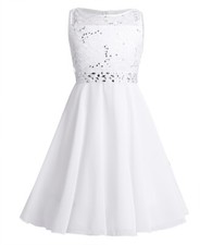 Kids Pleated Chiffon Flower Girl Dress Wedding Bridesmaid Party Prom Dresses