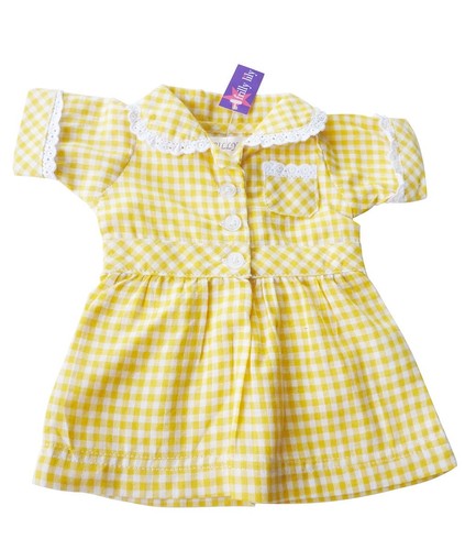 Frilly lily yellow checked - frilly,